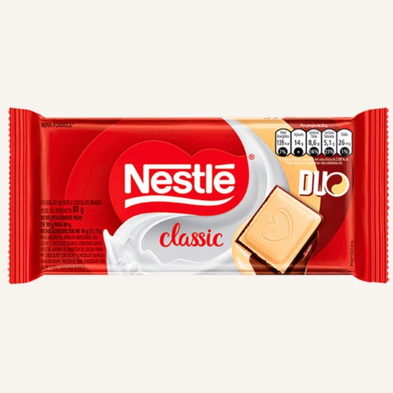 BARRA NESTLE CLASSIC DUO 80G