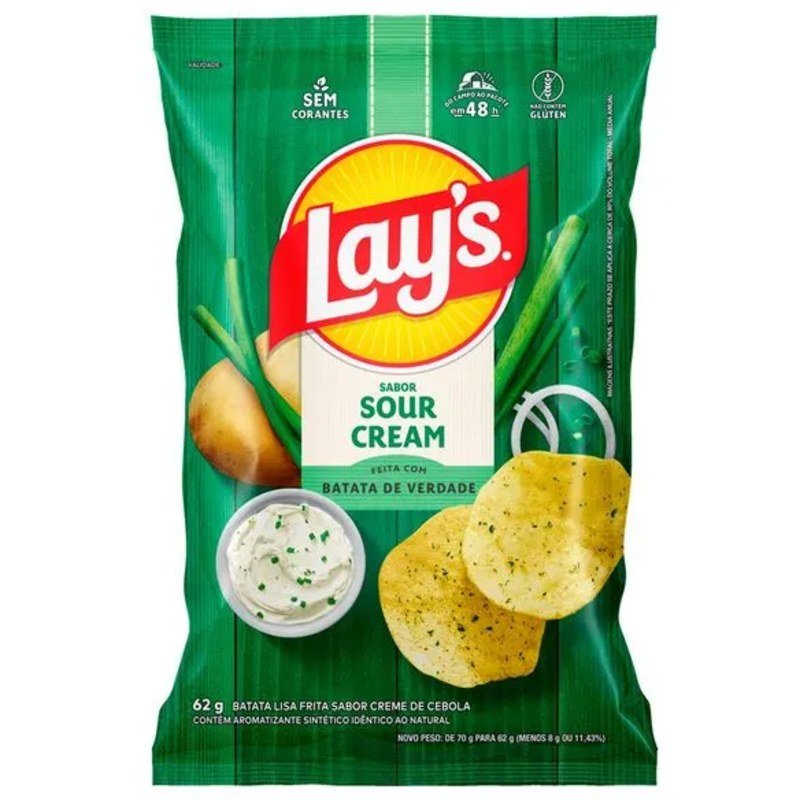 LAYS SOUR CREAM 62G