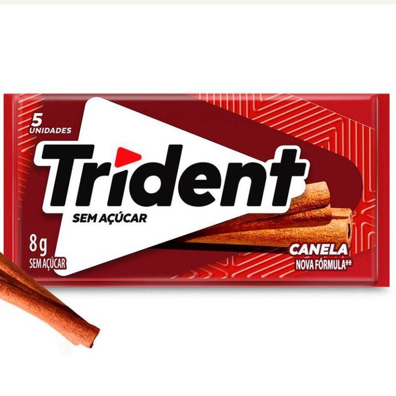CHICLETE TRIDENT CANELA SEM AÇUCAR