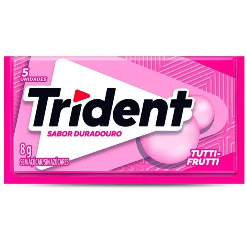 CHICLETE TRIDENT TUTTI FRUT SEM AÇUCAR