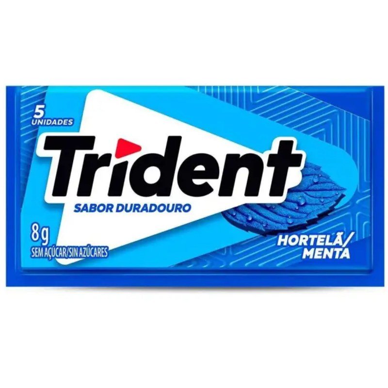 CHICLETE TRIDENT HORTELA 8G