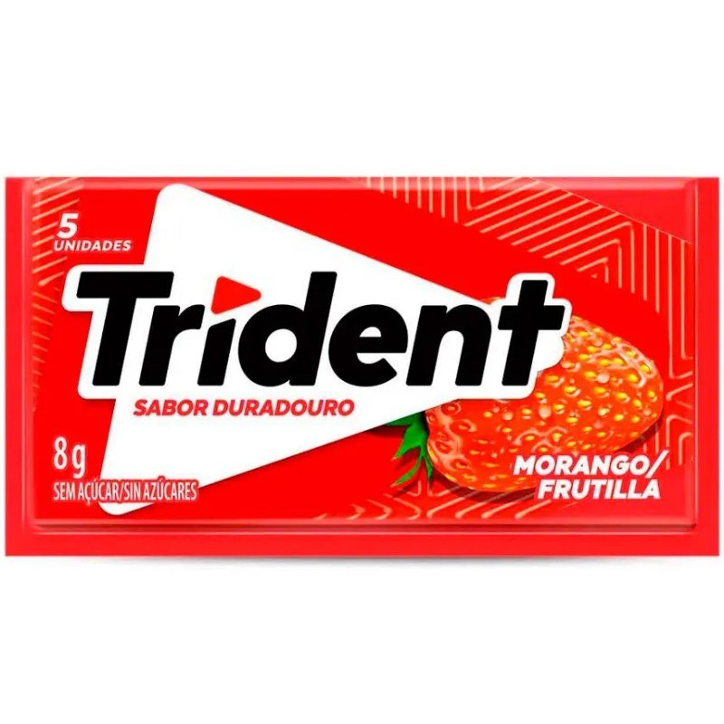 CHICLETE TRIDENT MORANGO SEM AÇUCAR