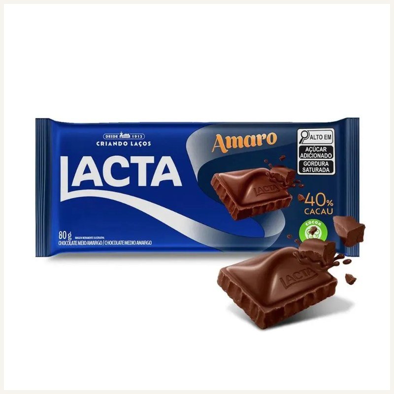 BARRA LACTA AMARO 80G