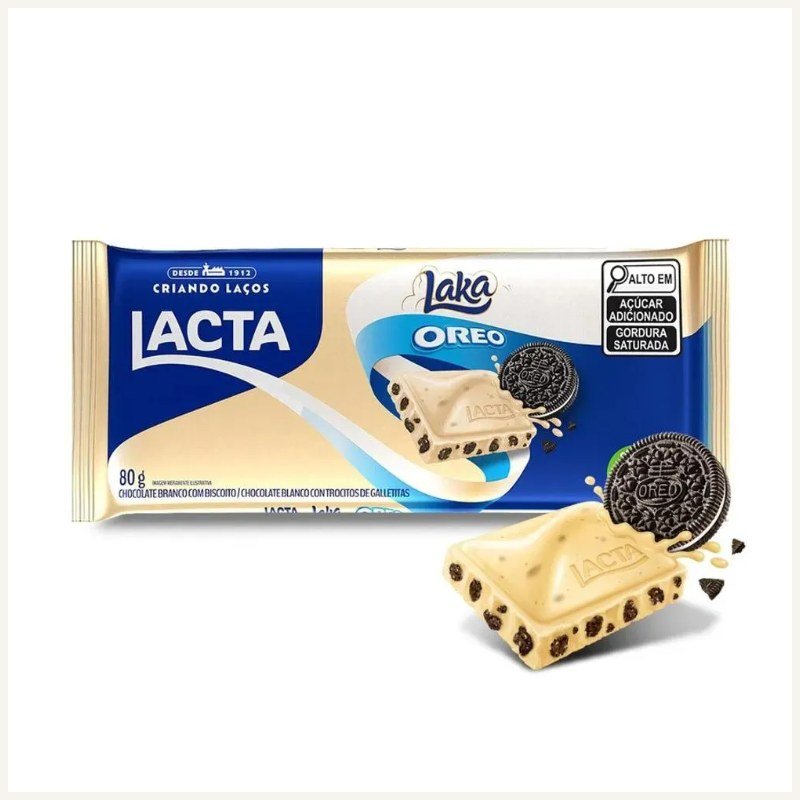 BARRA LACTA LAKA OREO 80G