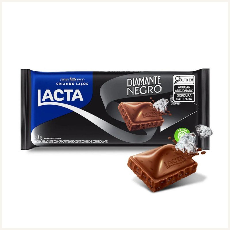 BARRA LACTA DIAMANTE NEGRO 80G
