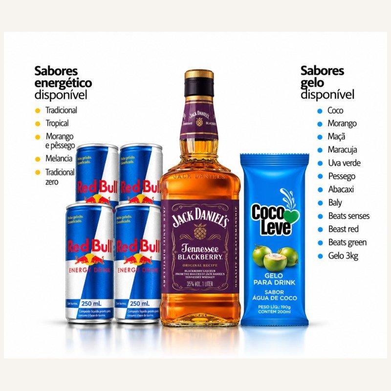 KIT JACK BLACKBERRY + RED BULL LATA