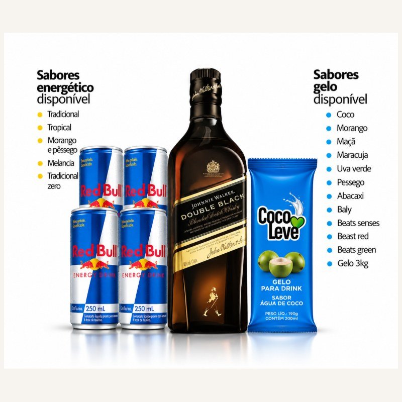 KIT DOUBLE BLACK + RED BULL LATA