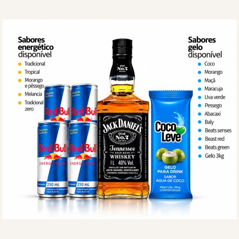 KIT JACK SABORES + RED BULL LATA