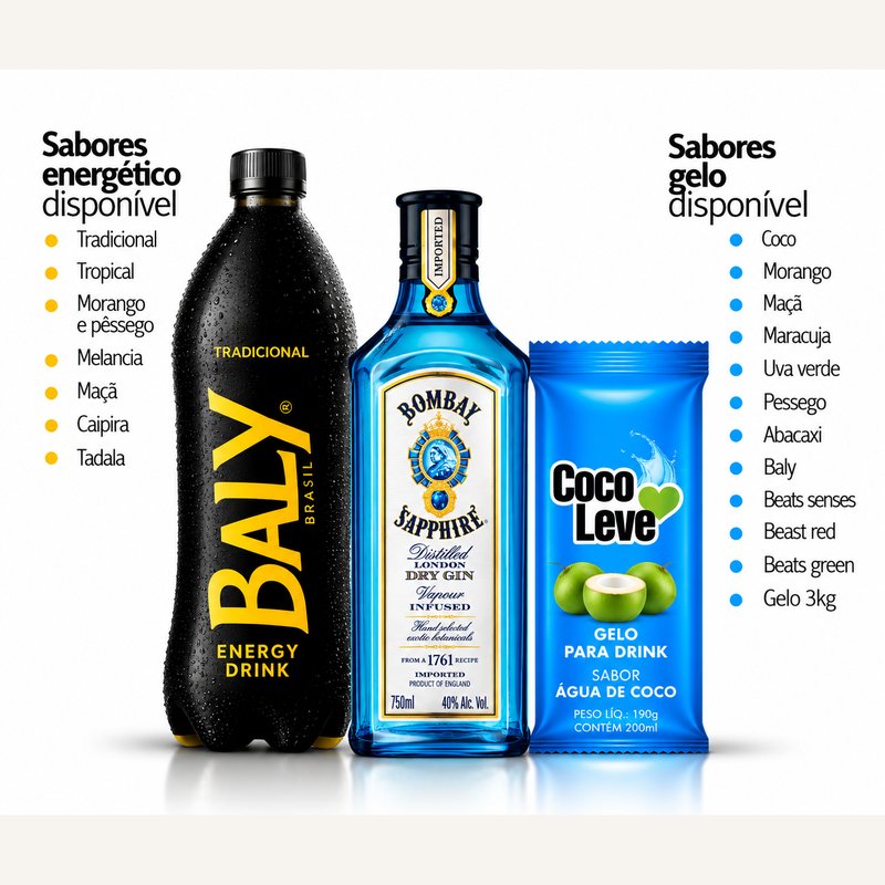KIT GIN BOMBAY SAPPHIRE + BALY 2LT