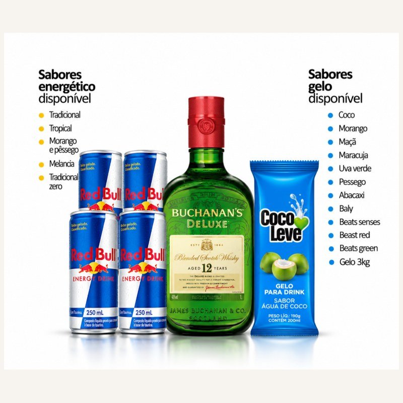 KIT BUCHANAN'S + RED BULL LATA