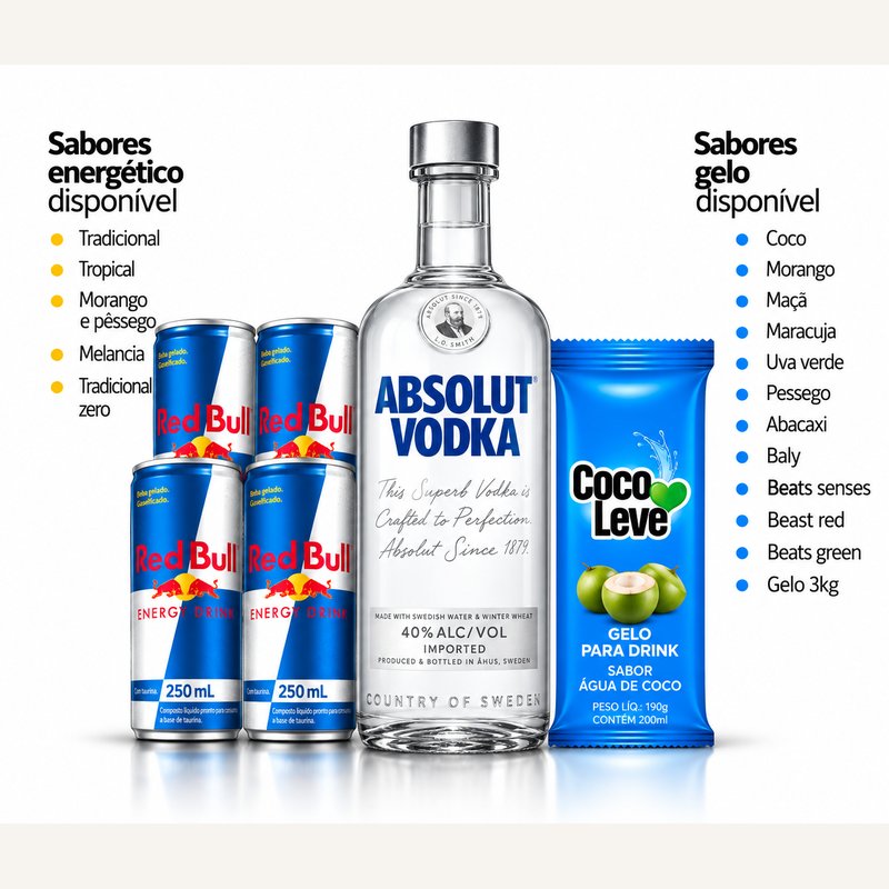 KIT ABSOLUT TRAD + RED BULL LATA