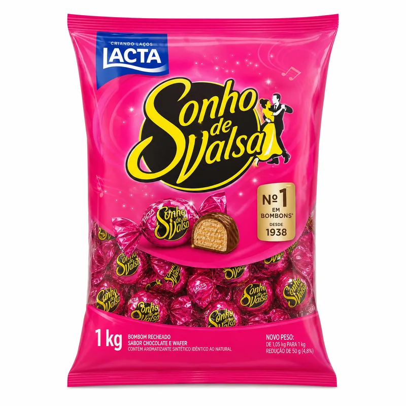 PACOTE BOMBOM SONHO DE VALSA 1KG MONDELEZ